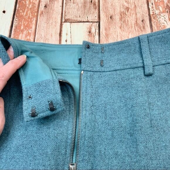 Carlisle blue wool zip front pencil skirt size 2 - Picture 6 of 8